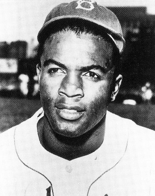 Jackie Robinson in uniform.