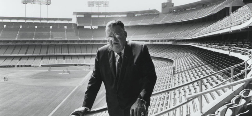 Walter O’Malley’s grand baseball ballpark — Dodger Stadium — opened on April 10, 1962.